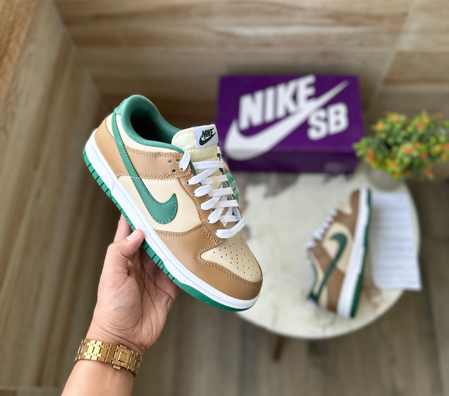 NIKE SB DUNK RATTAN GORGE GREEN