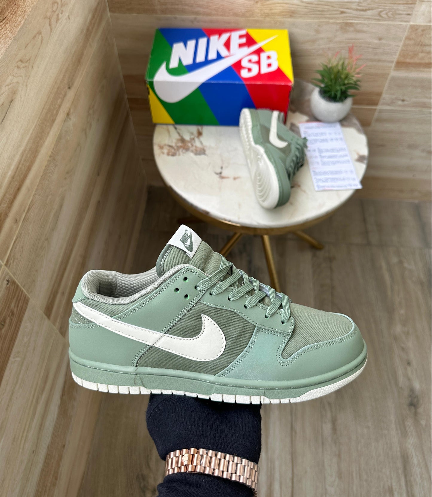 Nike Sb Dunk Oil Green Oil Aura